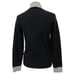 Vertical Design 2-Ply 100% Cashmere Long Sleeved Turtleneck Sweater Black Gray M