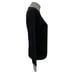 Vertical Design 2-Ply 100% Cashmere Long Sleeved Turtleneck Sweater Black Gray M