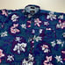 Vintage Chaps Ralph Lauren Hawaiian Shirt Adult Large Tall Blue Floral Button Up