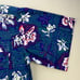 Vintage Chaps Ralph Lauren Hawaiian Shirt Adult Large Tall Blue Floral Button Up