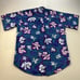 Vintage Chaps Ralph Lauren Hawaiian Shirt Adult Large Tall Blue Floral Button Up