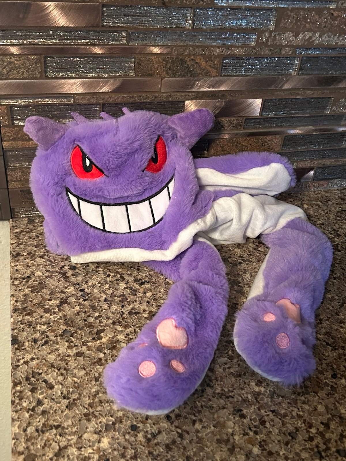 Pokemon Gengar Beanie Hat- Moving Bunny Ears