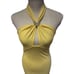 Nicole Bakti Lemon Yellow Cocktail Formal Dress