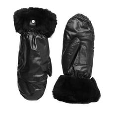 Ugg Faux Fur Lined Shearling Trim Mittens