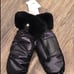 Ugg Faux Fur Lined Shearling Trim Mittens