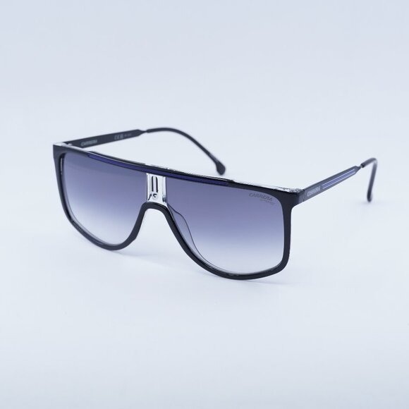 New CARRERA 1056/S 0D51 08 Sunglasses - Black Blue Frame, Blue Lenses