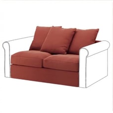 IKEA HARLANDA 3-Seat loveseat sofa section cover, ljungen light red 604.552.81