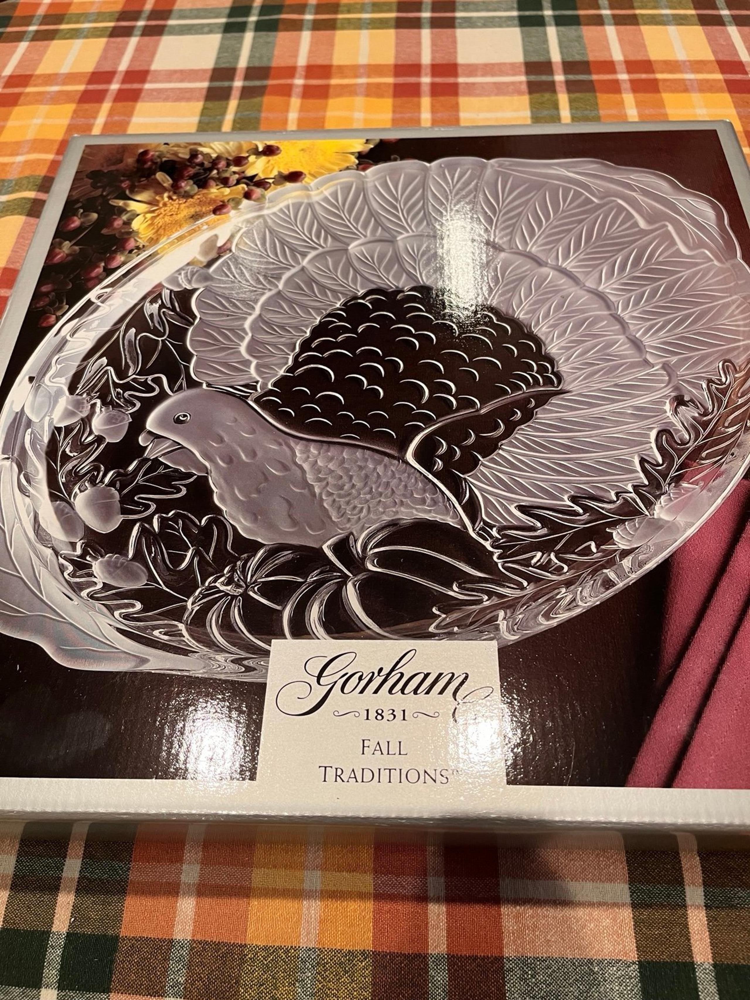 Gorham Fall Traditions Harvest Bountt Turkey Platter