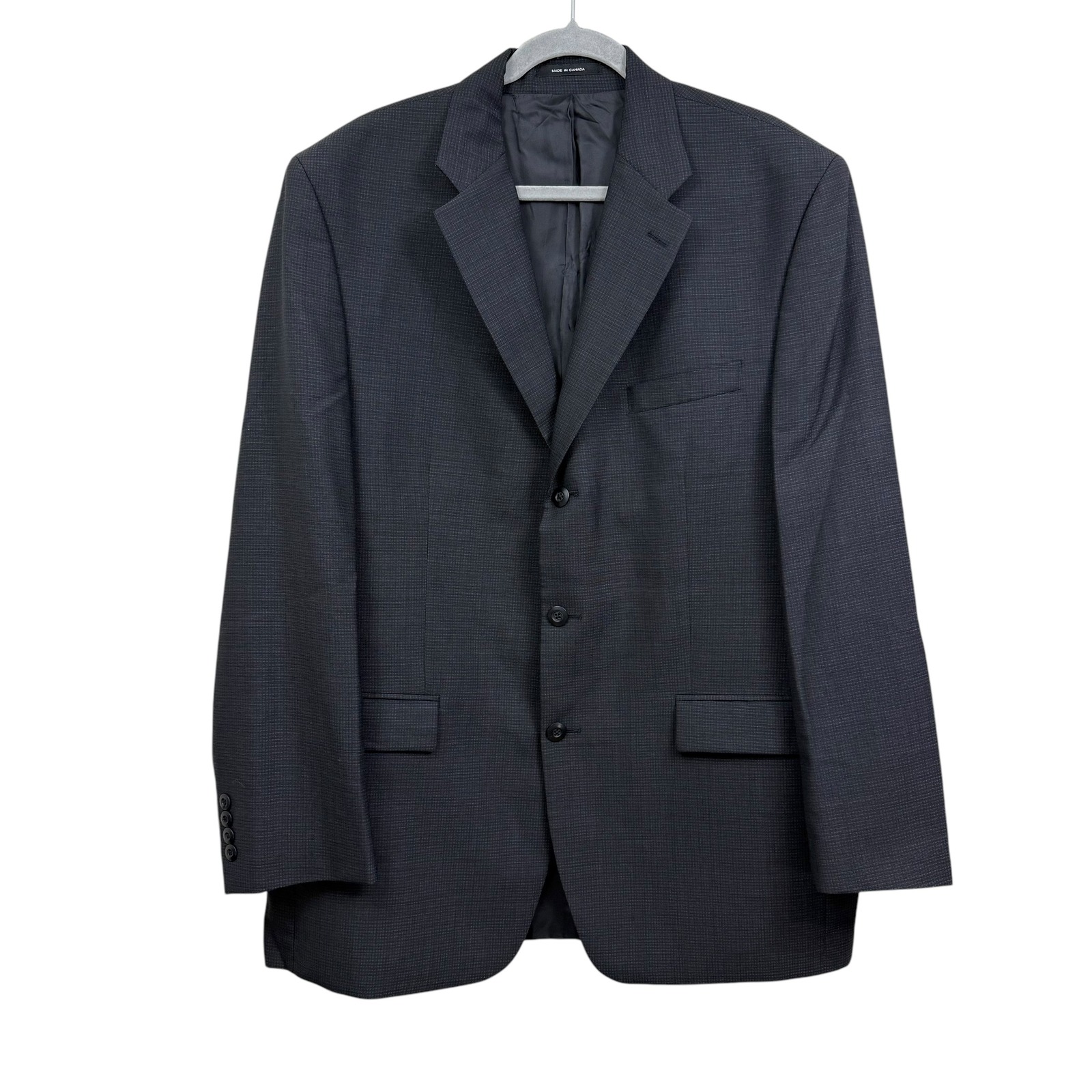 Polo University Mens Ralph Lauren Blazer Suit Jacket Wool 3 Button Gray Sz 44L