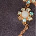 Crown trifari green stone necklace w/2 bracelets