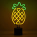 Fun Bright Yellow Pineapple Neon Lamp Table Decoration