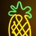 Fun Bright Yellow Pineapple Neon Lamp Table Decoration