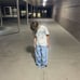 Blue Triple white striped denim baggy jeans size 38