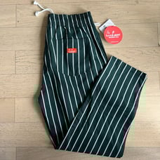 Cooking Chefs Wear Pants Dark Green Stripe