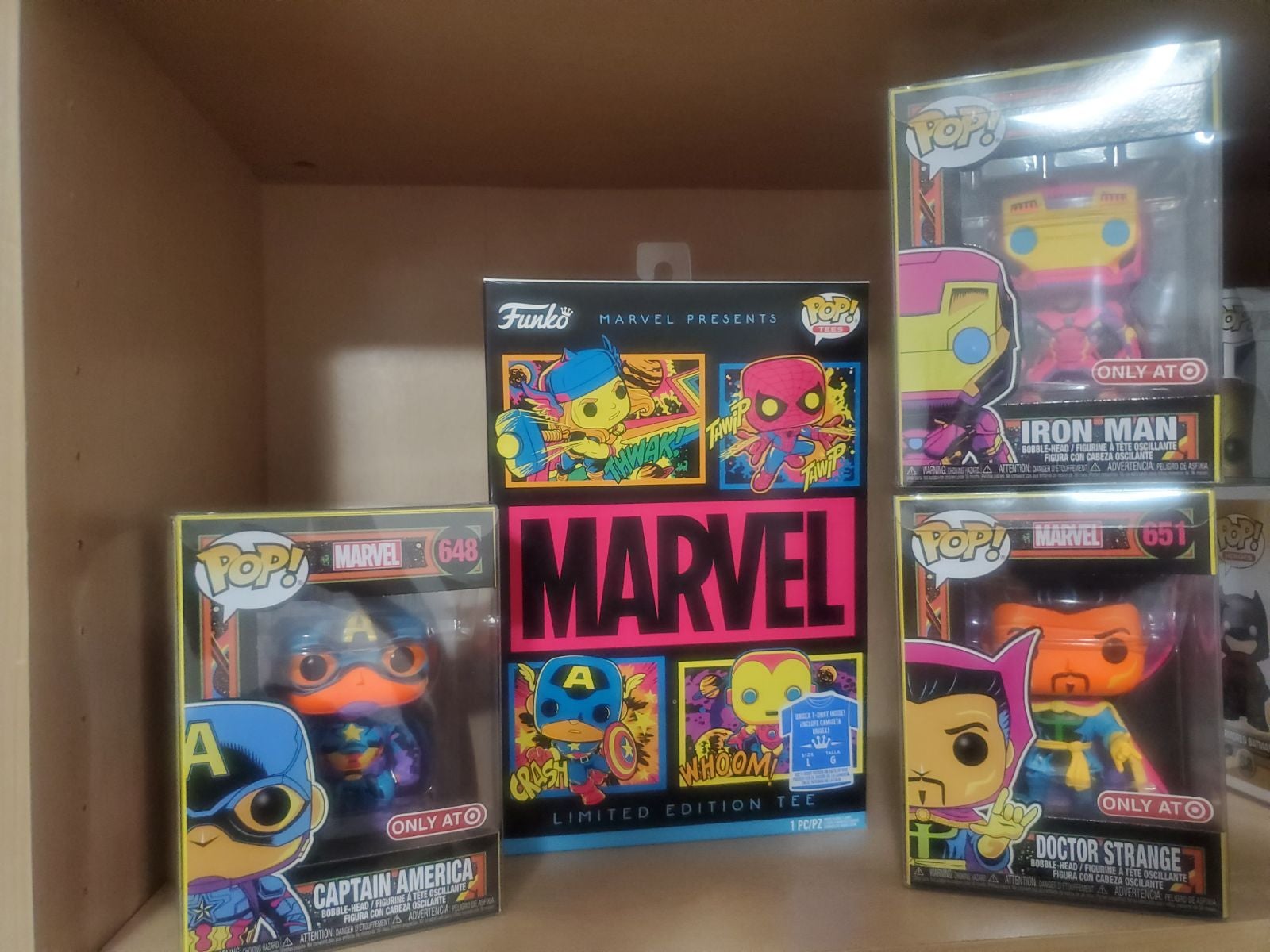 Marvel Blacklight Funko Pops Set