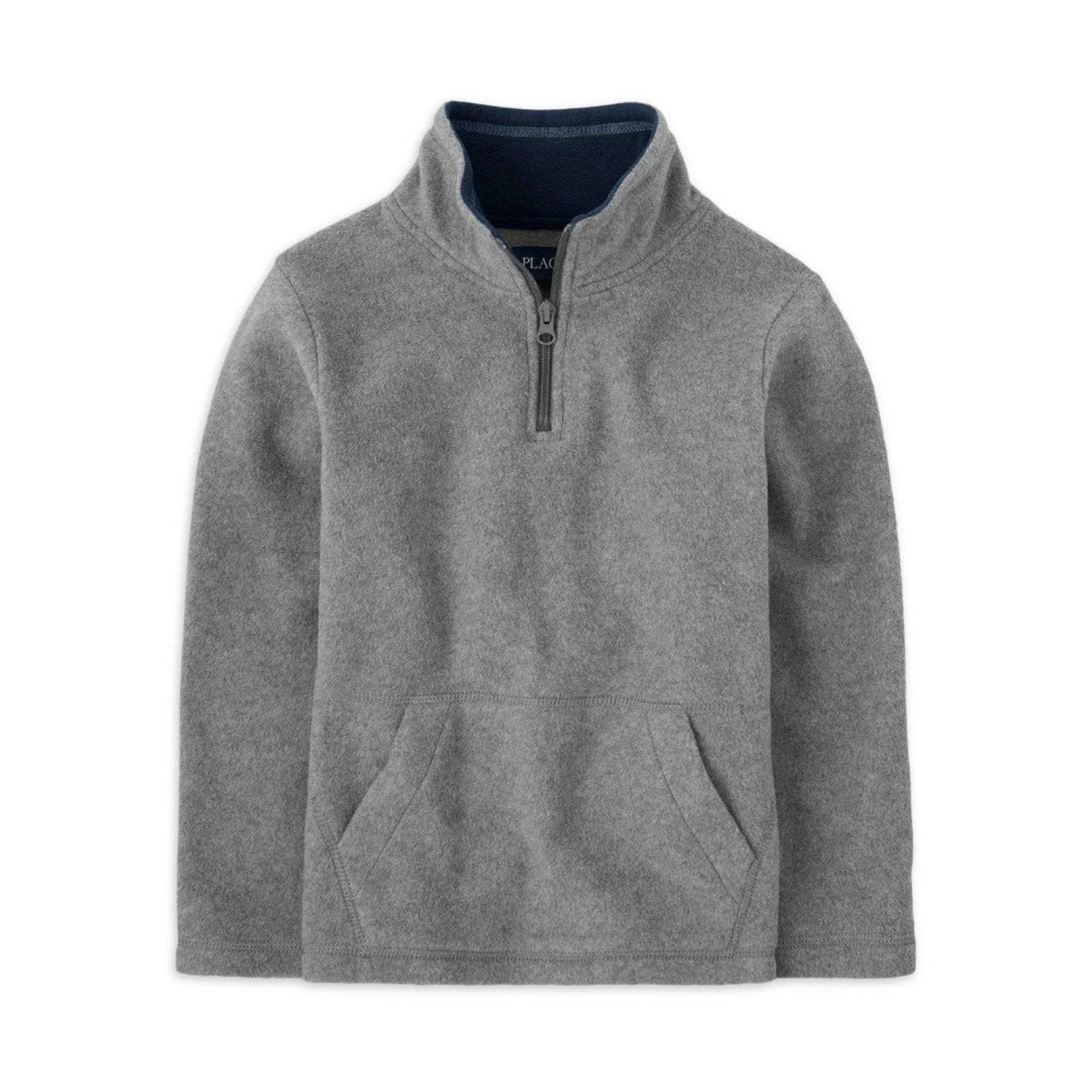 Boys Half Zip Fleece Kangaroo Pocket Pullover Top sz: Large - The Children's Place