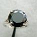 3.50ct 100% NATURAL BLACK DIAMOND RING *CERTIFICATE*F REE DIAMOND TESTER Size 8