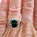 3.50ct 100% NATURAL BLACK DIAMOND RING *CERTIFICATE*F REE DIAMOND TESTER Size 8
