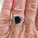 3.50ct 100% NATURAL BLACK DIAMOND RING *CERTIFICATE*F REE DIAMOND TESTER Size 8
