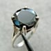 3.50ct 100% NATURAL BLACK DIAMOND RING *CERTIFICATE*F REE DIAMOND TESTER Size 8