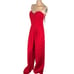 Elegia NWT Red Wide Leg Sweetheart Neckline Jumpsuit Women's Small