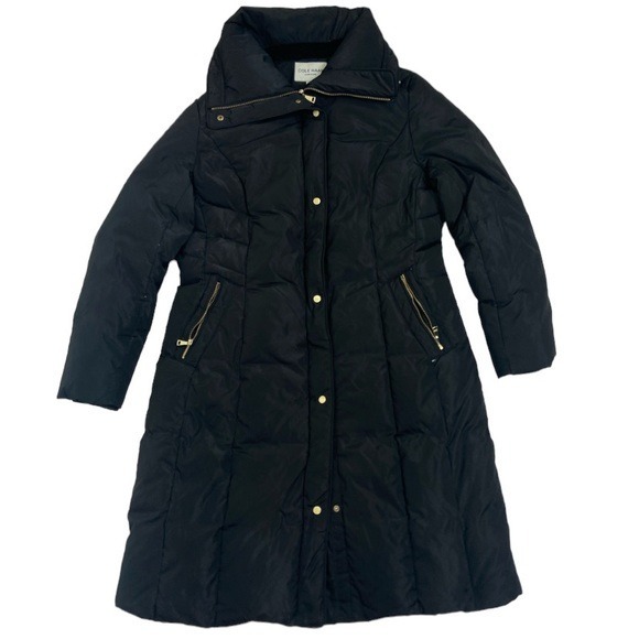 Cole Haan Signature black & gold down quilted puffer coat. Size XL
