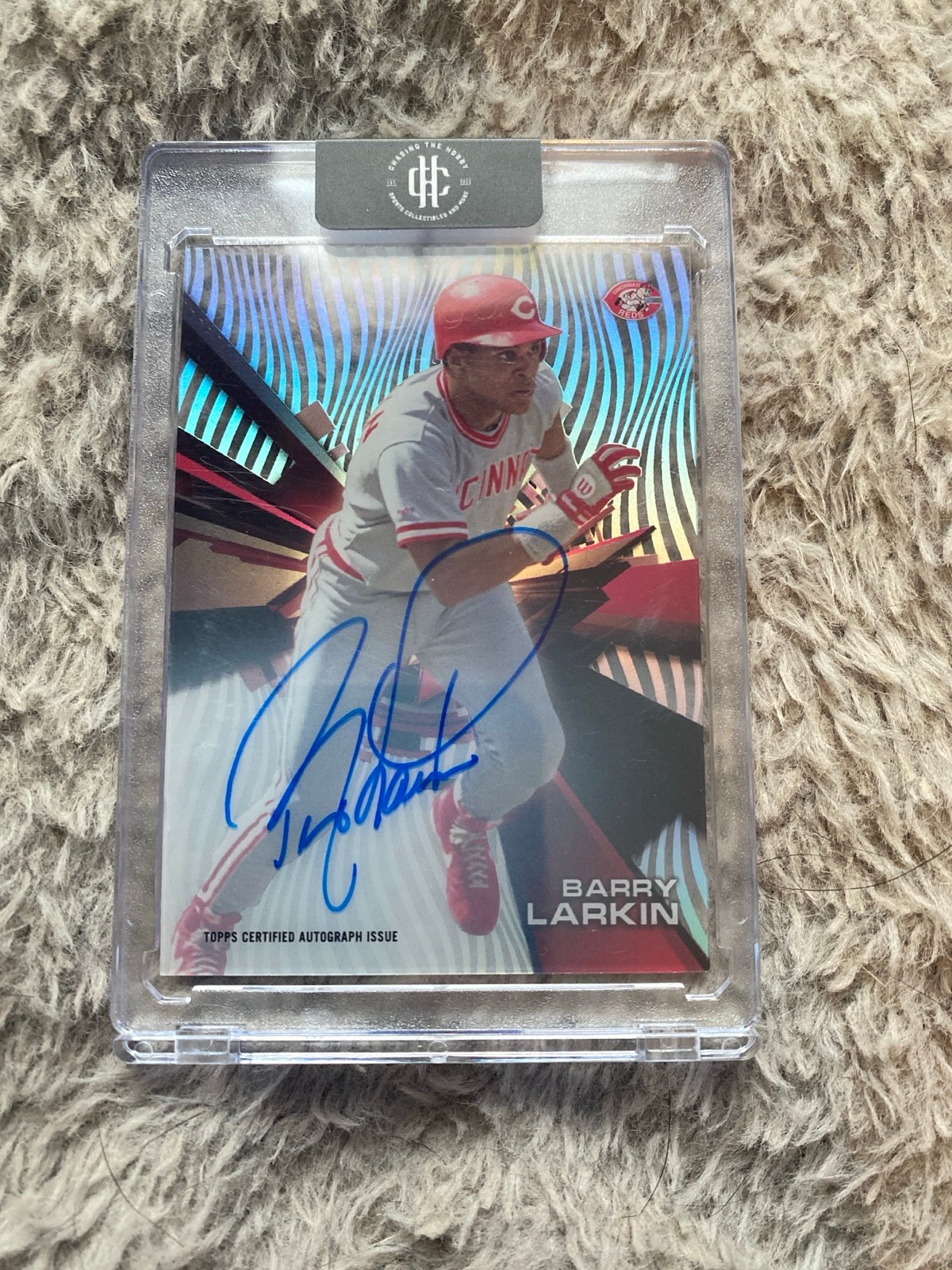Barry Larkin 2015 Topps High Tek Pattern 1 Autograph Signature #HT-BL Reds