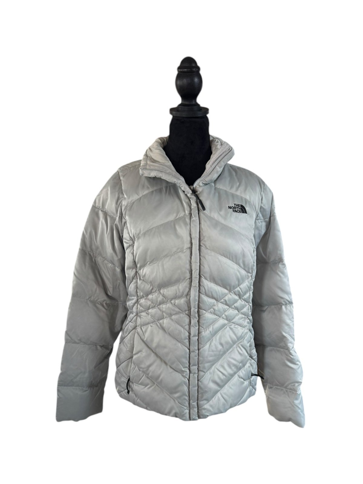 The North Face Jacket Womens Gray 550 Goose Down Insulated Puffer Size L