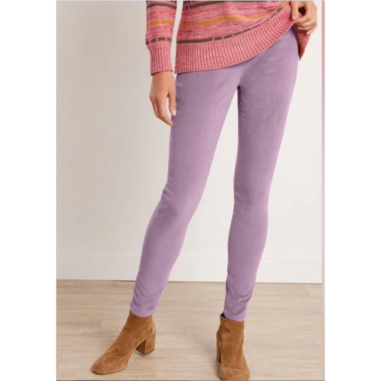 SOFT SURROUNDINGS NWT Purple Corduroy Skinny Ankle Pant // XS