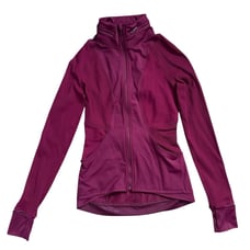 Lululemon Far And Free Marvel Purple Thumb Holes Yoga Hooded Jacket Size 4