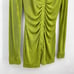 With Jean | Andy Dress Forest Green Ruched Front Slinky Shirt Dress XS