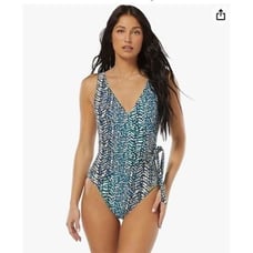 Vince Camuto Women's Standard Surplice One Piece