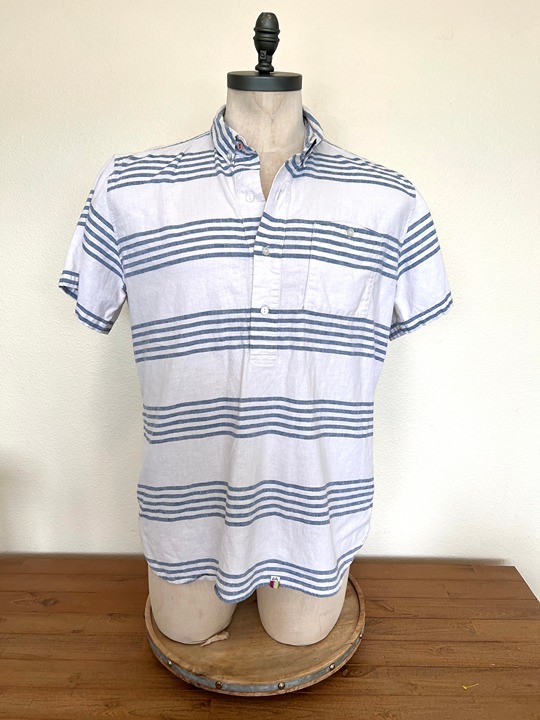 SLVDR Stripe Short Sleeve - Pullover - 1/4 Placket - Henley Style - Size XL