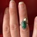 Vintage Navajo Malachite Sterling Silver Ring