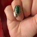 Vintage Navajo Malachite Sterling Silver Ring