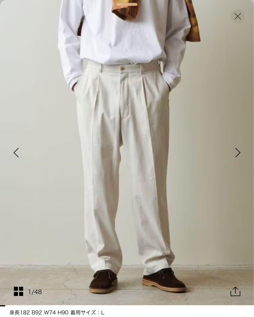 ＜Steven Alan＞ TCL Oxford Out One Pleat Slacks