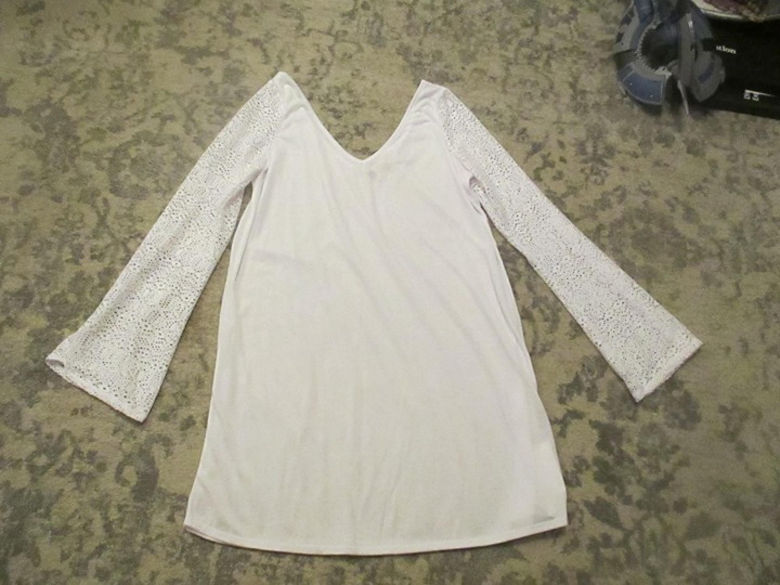 Roxy Lace Bell Sundress COVER UP SZ Large Long Sleeve NWOT Women Swim coverups