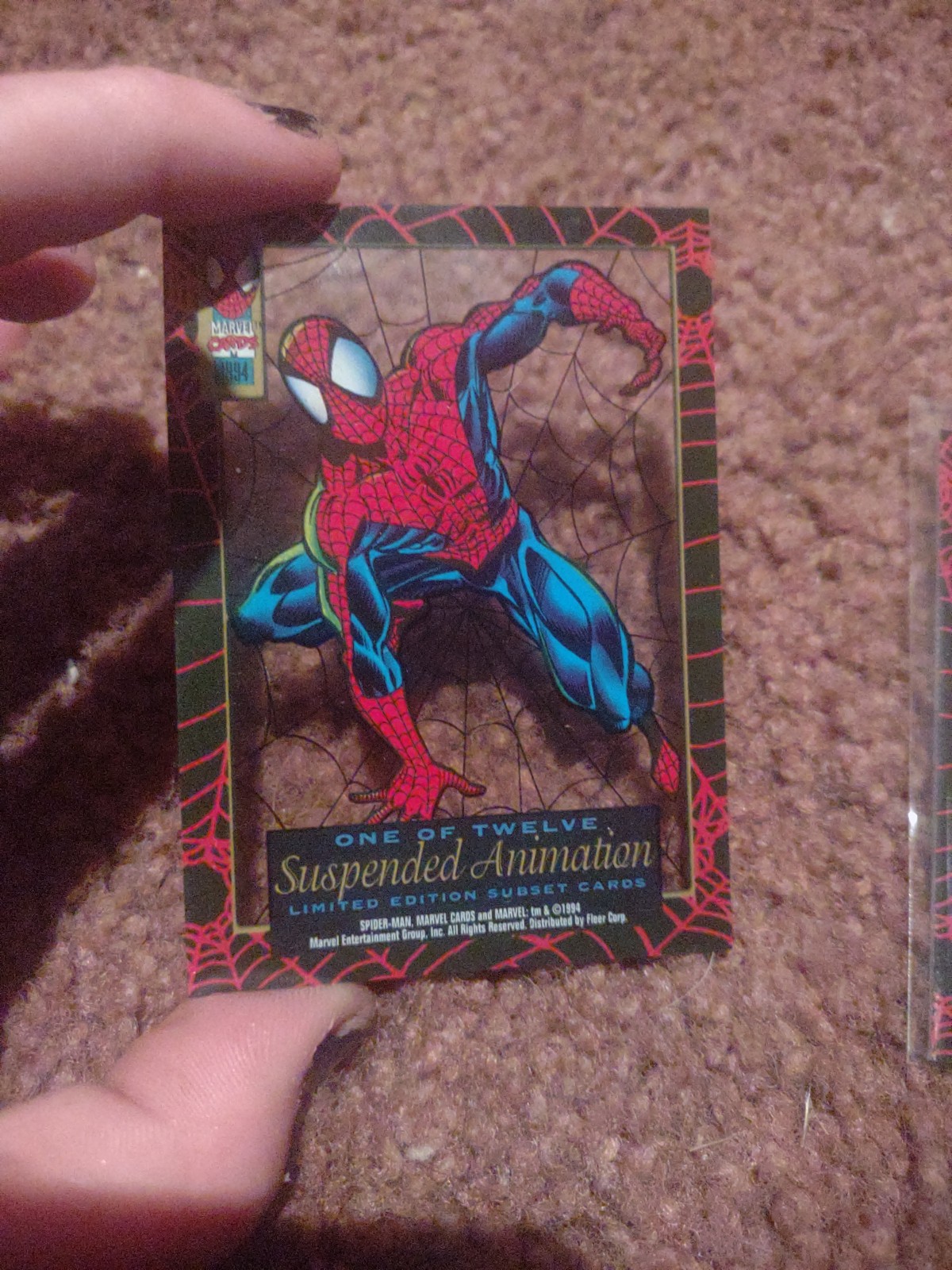 1st edition suspended animation spider man cards