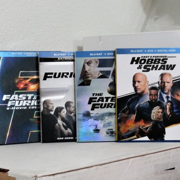 THE FAST AND THE FURIOUS 9 FILM COLLECTION BLU-RAY + DVD DISC 12-Disc Set