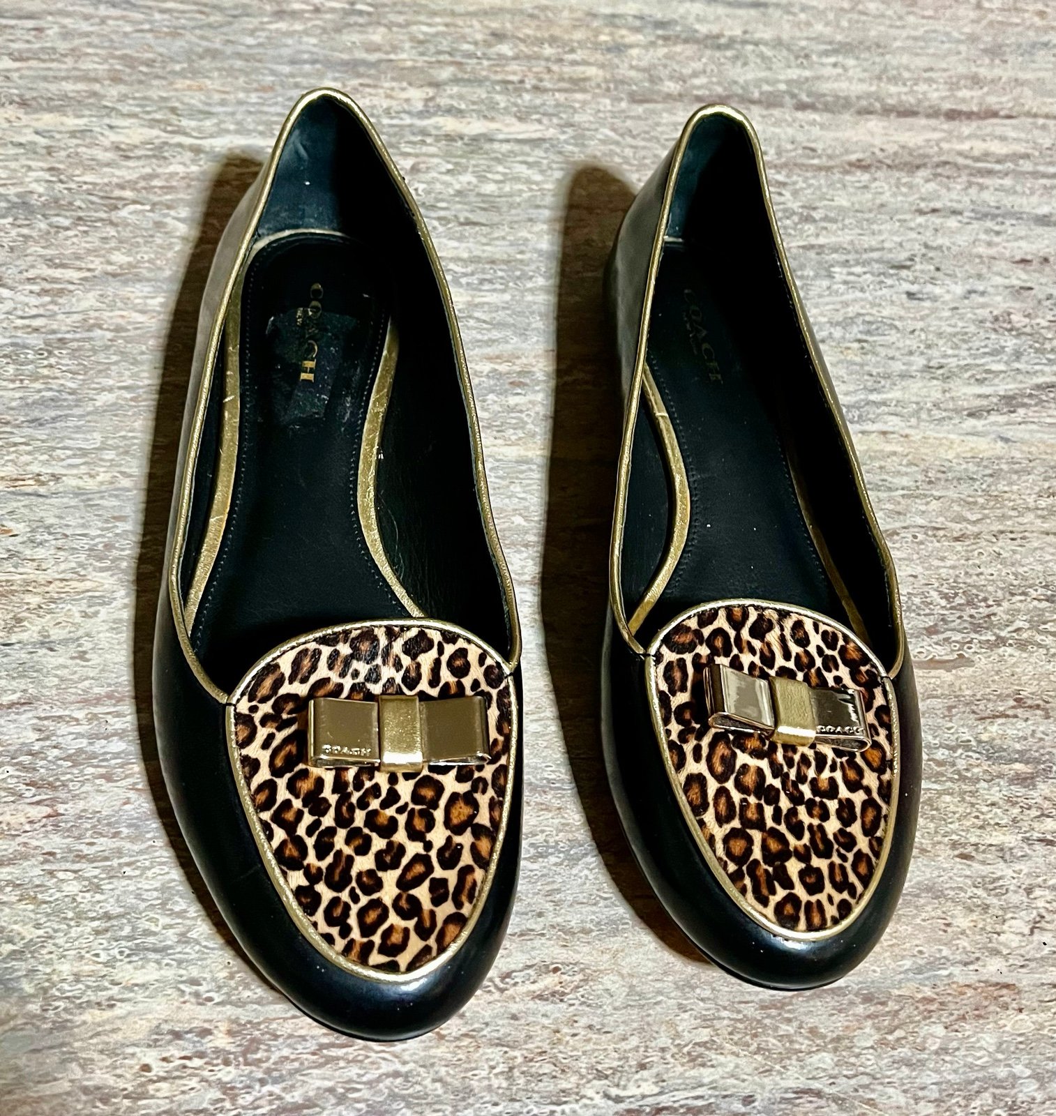 Coach Marah slip on shoes with animal print