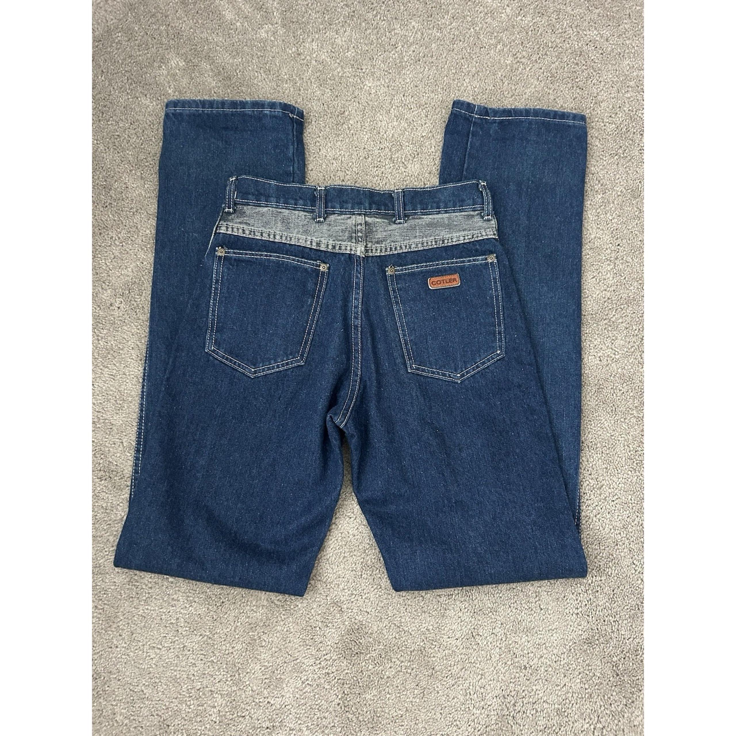Vintage Western Cotler Jeans - 80s Dark Wash Relaxed Fit Elastic Ankle Size 29