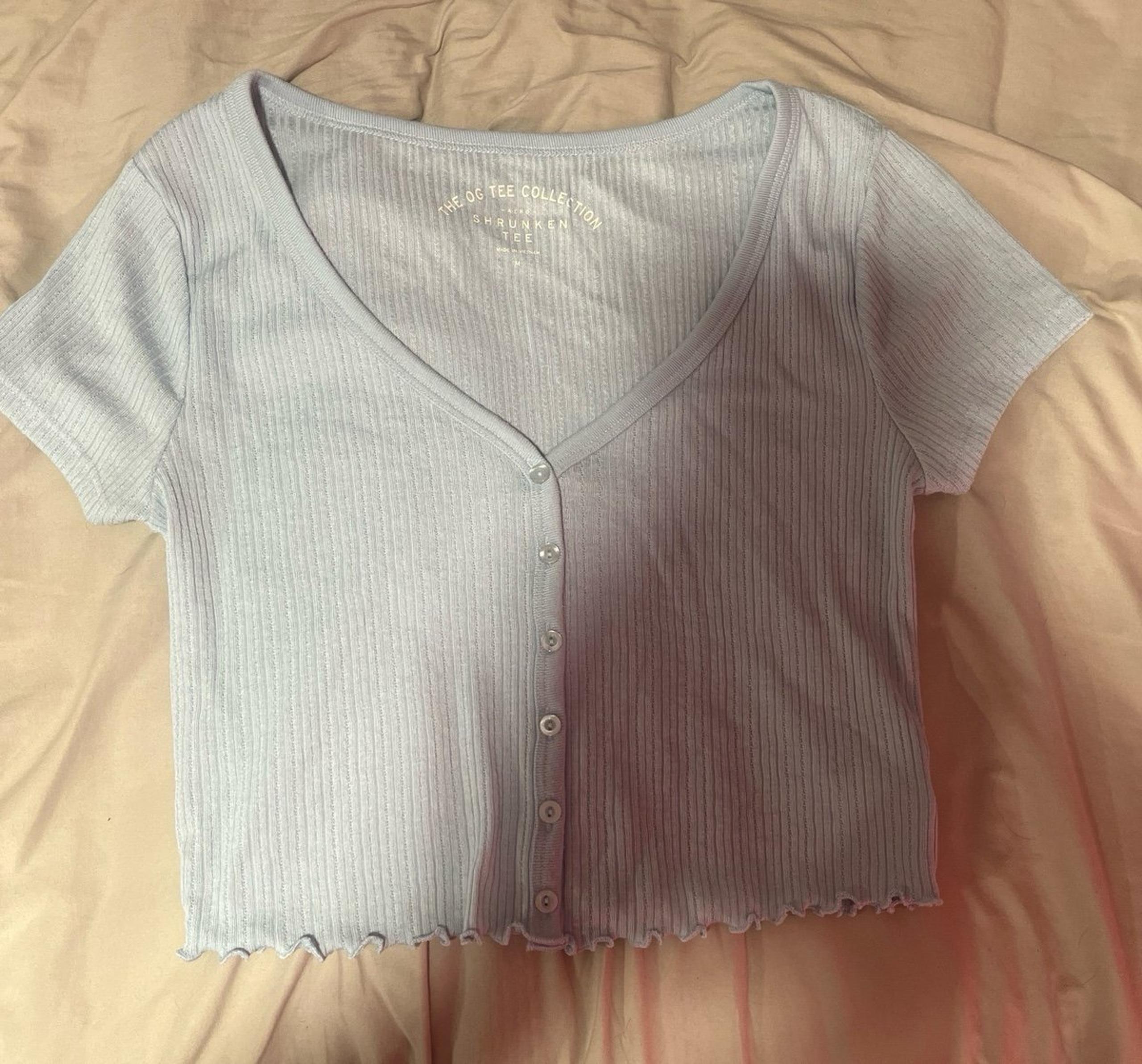 Cropped Light Blue Tee
