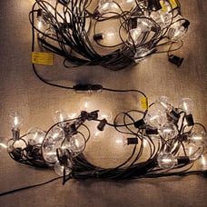 60FT Outdoor String Lights LED, Patio Lights with 32 Bulbs Waterproof