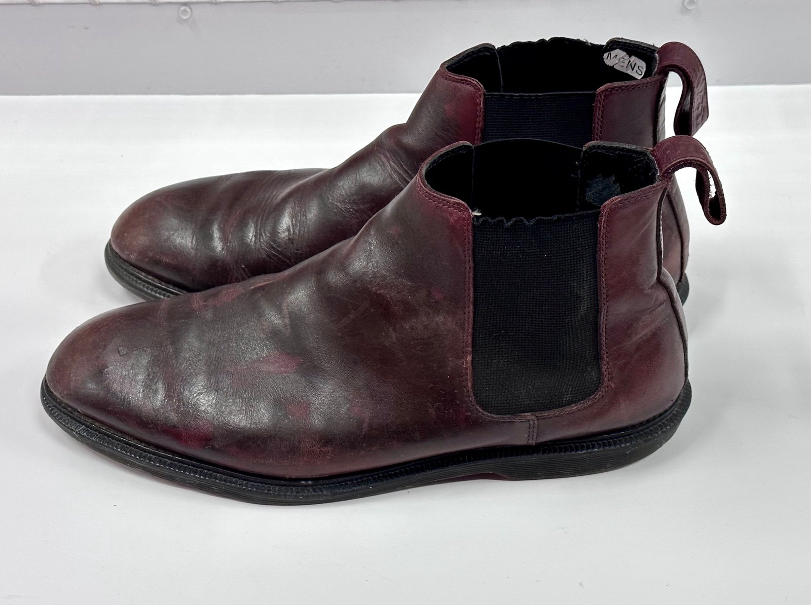 Dr Martens Wilde Leather Boots Men’s 10 Red Brown Chelsea