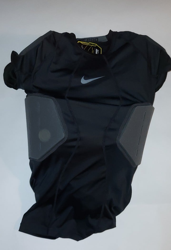 NWT Mens Nike Pro Hyperstrong Targeted Impact Compression Padded Shirt Black