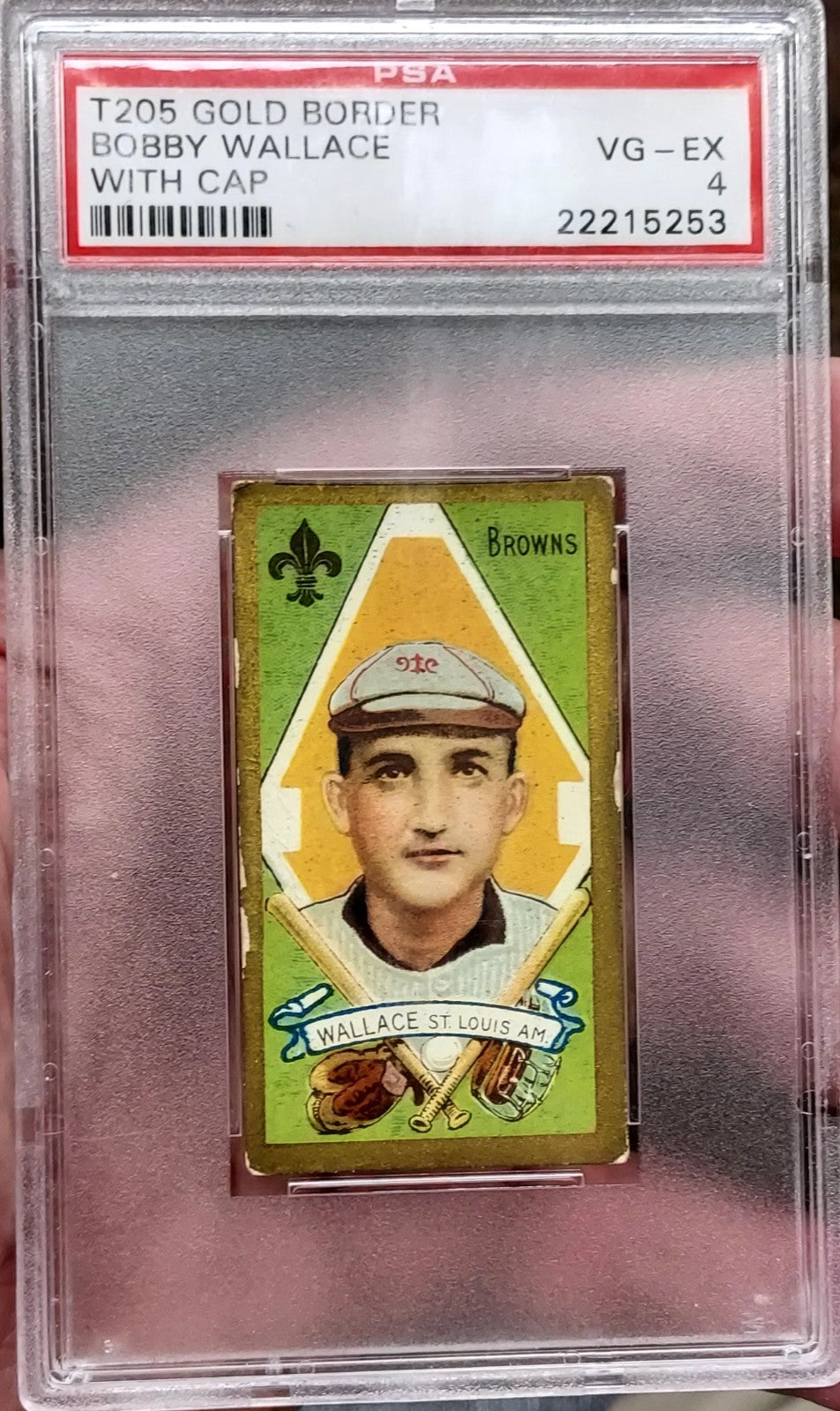 1911 T205 Bobby Wallace, PSA 4! Hall of Famer! Decent Centering Beautiful Color