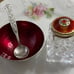 VTG Meka Sterling Guilloche Pepper, Salt Cellar & Spoon Set