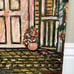 c1990 Outsider Oil Painting by FL Artist Alfonso DeVito Floral Atrium The Key