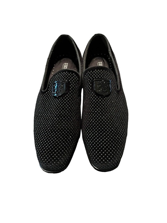 Stacy Adams Men Swagger Studded Slip On Shoe, Black, Size 11.5M US