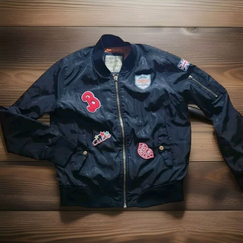 Ci Sono Bomber style zip up jacket size medium long sleeve vintage style